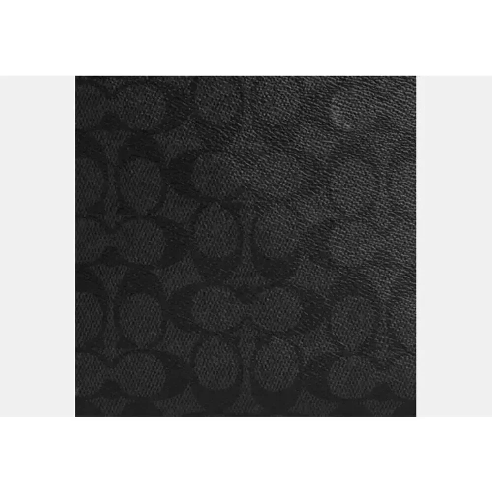New Coach CZ399 Houston Map Bag in Signature Canvas Charcoal / Black